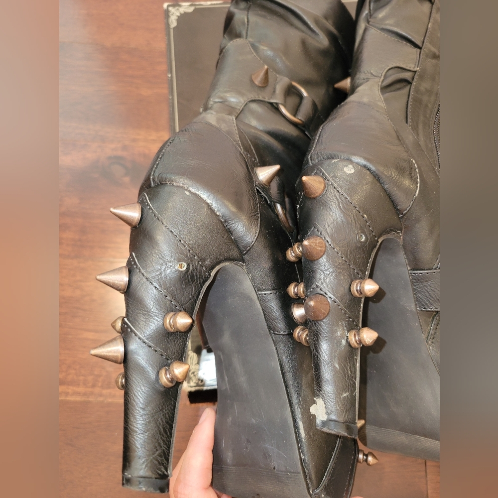 Hades Bjorn Black Mid Calf Boots - Picture 8 of 15
